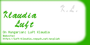 klaudia luft business card